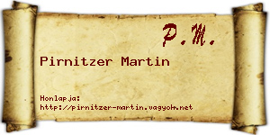 Pirnitzer Martin névjegykártya